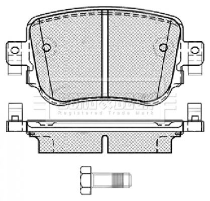 BORG & BECK Piduriklotsi komplekt,ketaspidur BBP2448